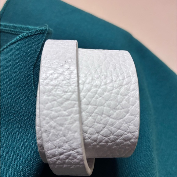 Rustic Cuff White and Silver Bracelet - Picture 7 of 13